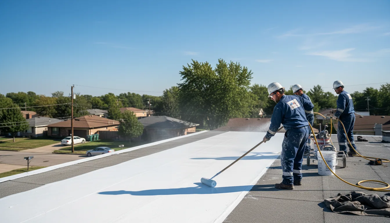 Commercial roof coating in Orland Park, IL near me